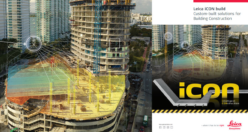 Leica iCON build ソフトウェアおよびビル建設用対応センサーのカタログ